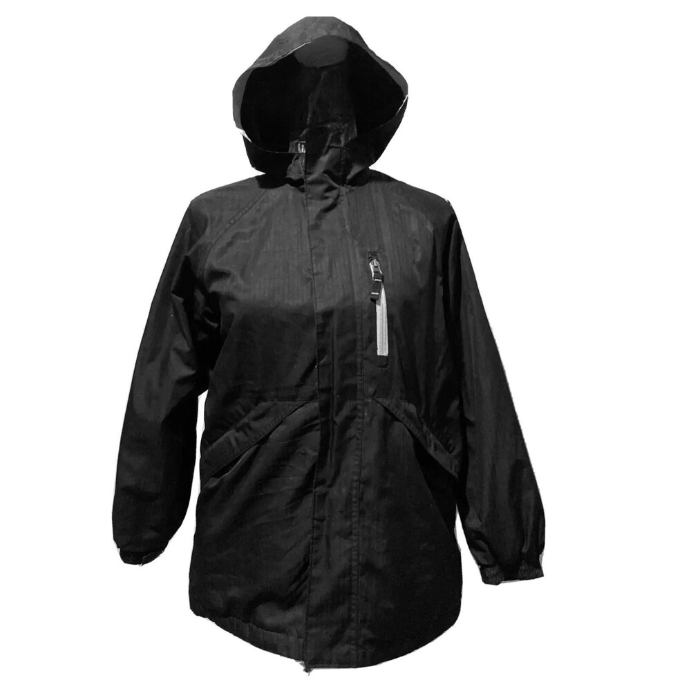 Gap Jacket Hooded Rain Coat Full Zip Lightweight Windbreaker Lined Youth Sz L 10
